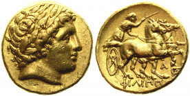 Ancient Greece Kings of Macedonia AV Stater 323 - 316 BC Philip III - Kassander
Thompson 98; SNG ANS 299; CNG e247, 59; Gold 8.53 g.; In the name and...