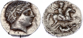 Ancient Greece Kings of Paeonia AR Tetradrachm 335 - 315 BC Patraos
Peykov E2160; HGC 3, 148; 12.44 g., 23 mm.; Astibos or Damastion mint. Laureate h...