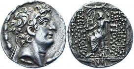 Ancient Greece Seleukid Empire AR Tetradrachm 109 - 96 BC Antiochos VIII Epiphanes
SC 2309.2d; HGC 9, 1200; Silver 16.04 g.; Antiochos VIII Epiphanes...