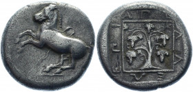 Ancient Greece Thrace, Maroneia AR Stater 386 - 347 BC
Schönert-Geiss 427 (V10/R16); Silver 10.65 g.; Apelleo-, magistrate. Obv.: Horse prancing left...