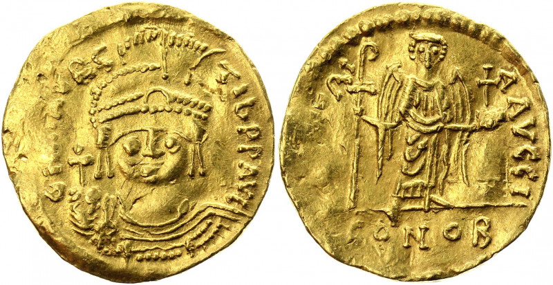Byzantium Solidus 491 - 518 AD Anastasius
SB 3; Gold 4.22 g.; Obv: DNANASTASIVS...