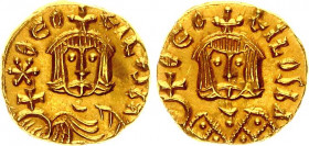 Byzantium Syracuse El-Semissis 829 - 830 AD Theophilus
DOC 19; Sear 1676; Gold 1.83 g.; UNC, exceptional quality