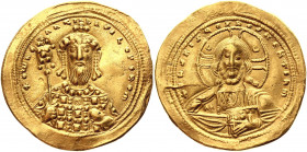 Byzantium AV Histamenon 1025 - 1028 AD Constantine VIII
DOC 2; Sear 1815; Gold 4.14 g.; Constantine VIII (1025-1028); Obv: IhS XIS REX REGNANTIhM Chr...