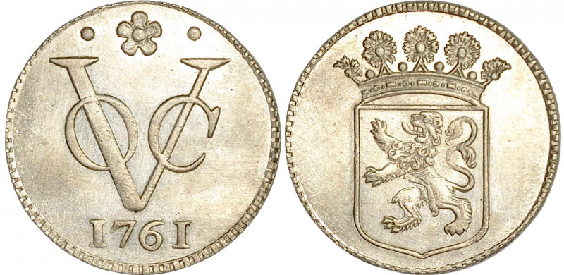 Netherlands East Indies Duit 1761 VOC
Holland arms. Silver (2.82g), BUNC, Sligh...