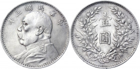 China Republic 1 Dollar 1914 (3)
Y# 329; L&M 63; Silver 26.76 g.; Yüan Shih-kai; UNC-