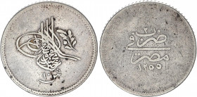 Egypt 10 Qirsh 1840 AH 1255
KM# 231; Silver; Abdulmecid I; VF