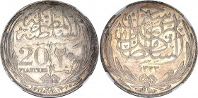 Egypt 20 Piastres 1917 AH 1335 H NGC AU
KM# 322; Silver; Hussein Kamel; Occupation Coinage; NGC AU Details