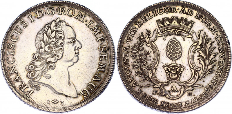 German States Augsburg 1 Konventionstaler 1765 FAH
KM# 184; Silver; Franciscus;...