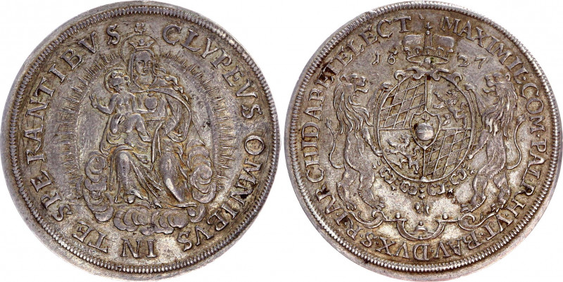 German States Bavaria 1/2 Taler 1627
KM# 224; Silver; Maximilian I; XF