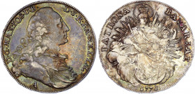 German States Bavaria 1 Taler 1771 A
KM# 519.2; Hahn# 330; Dav. 1954; Silver 27,73g.; Maximilian III Josef; Mint: Amberg; UNC