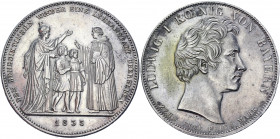 German States Bavaria 1 Taler 1835 (VIDEO)
KM# 782; Silver 28.03g.; Ludwig I; School Given to Benedictine Order; Mint luster; AUNC