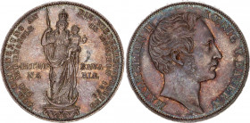 German States Bavaria 2 Gulden 1855 Commemorative Issue
KM# 848; Dav. 604; Silver 20.99 g.; Maximilian II; Restoration of Madonna Column in Munich; U...