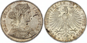 German States Frankfurt 2 Vereinsthaler 1861
KM# 365; Silver; UNC- with scratches