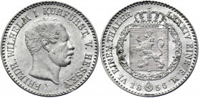 German States Hessen-Kassel 1/6 Thaler 1856 CP
KM# 616, AKS# 64; J. 45; Silver 5.29 g.; Friedrich Wilhelm I; UNC Luster