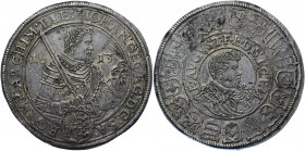 German States Saxony-Albertine 1 Taler 1613
KM# 44; Kahnt# 13; Dav. 7573; Schnee# 786; Silver 29.08 g.; Johann Georg I; Mintmark: Swan; AUNC