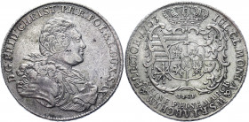German States Saxony-Albertine 1 Taler 1763 IFOF
KM# 962; Dav. 2677; Silver 27.89g.; Friedrich Christian; XF