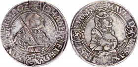 German States Saxony-Ernestine 1 Taler 1544
MB# 288; Dav. 9730; Schnee 104; Silver 28.64 g; Sachsen Kurfürstentum, Johann Friedrich der Grossmütige, ...