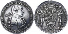 German States Schwarzburg-Rudolstadt 1/2 Taler 1791 ICK
KM# 133; Fischer 587; Silver 13.95 g.; Friedrich Karl; XF