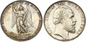 German States Württemberg 1 Taler 1871
KM# 620; J. 86; AKS# 132; Dav. 962; Kahnt# 594; Silver 18,33 g. Prooflike; Karl I; German Victory in Franco-Pr...