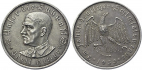 Germany - Third Reich "Hitler - Year of German Destiny" Silver Medal 1933
Colbert 30; Silver 21.79 g., 36.1mm.; by Oscar Gloeckler; Obv.: Bust l. in ...