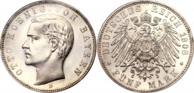 Germany - Empire Bavaria 20 Mark 1908 D NGC UNC
KM# 915, J. 46; Silver, Proof. Otto. Rare coin.