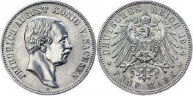 Germany - Empire Saxony 5 Mark 1914 E
KM# 1266; Silver 27.73g; Friedrich August III; UNC