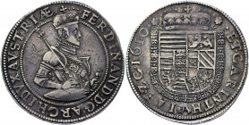 Austria Carinthia 1 Taler 1610
KM# 24; Dav. 3318; Silver 27.92 g.; Ferdinand; Mint: Klagenfurt; VF