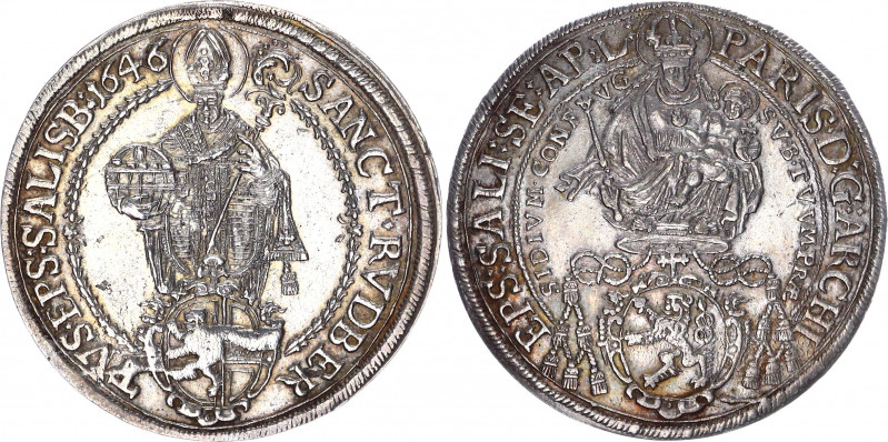 Austria Salzburg 1 Taler 1646 Madonna
KM# 87; Silver; Paris von Lodron; XF/AUNC...