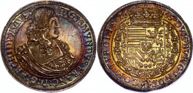 Austria 1 Taler 1665 Hall
Dav. 3370; Holy Roman Empire. Sigismund Franz. Archduke, 1662-1665. Hall mint. Bust right / Crowned coat-of-arms within Col...