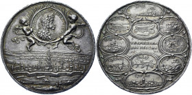 Austria Silver Victory Medal "the Battle of Vienna" 1685
Julius 258; Silver 26.40 g.; by L.G. Lauffer & G. Hautsch; Leopold I (1657-1705); Struck to ...