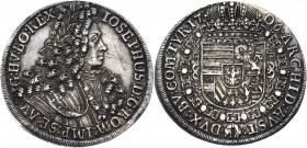 Austria 1 Taler 1706 (VIDEO)
KM# 1438.1; Dav. 1018; Silver 28.68g.; Joseph I; Mint luster; XF-AUNC