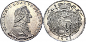 Austria Salzburg 1 Taler 1788 M 
KM# 462; Dav. 1264; Silver 27.92g.; Hieronymus; Mint luster; UNC