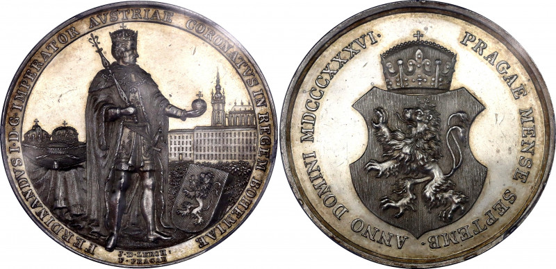 Austria Silver Medal 1836 Coronation of Bohemian King in Prague PCGS SP62
Ferdi...