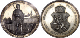 Austria Silver Medal 1836 Coronation of Bohemian King in Prague PCGS SP62
Ferdinand I of Austria. By J. Lerch. Montenuovo 2560, Hauser 22, Donebauer ...