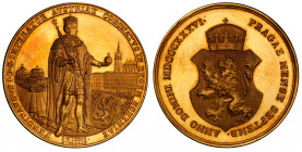 Austria Gold Medal of 10 Ducats 1836 Coronation of Bohemian King in Prague PCGS UNC
Ferdinand I of Austria. By J. Lerch. Montenuovo 2560, Hauser 22, ...