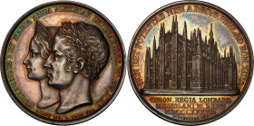 Austria Silver Medal 1838 Coronation of Royal Couple in Milan PCGS SP61
Hauser 37; Ferdinand I. Silver, UNC. Multicolor patina.