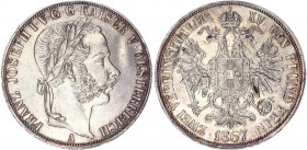 Austria 2 Vereinsthaler 1867 A
KM# 2250; Silver; Franz Joseph I; AUNC/UNC with minor hairlines