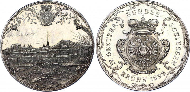 Austria 2 Gulden Silver Medal 1892 Brunn
Frühwald: 2187, Hauser: 5171. Silver 2...