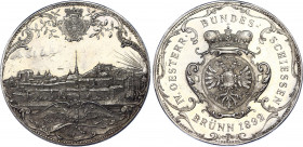 Austria 2 Gulden Silver Medal 1892 Brunn
Frühwald: 2187, Hauser: 5171. Silver 22.96 g. 36 mm.; Franz Joseph I. IV. Austrian shooting competition in B...