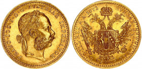 Austria 1 Ducat 1873
KM# 2267; Gold (.986) 3.49 g., 20 mm.; Franz Joseph I; UNC with mint luster