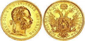 Austria 1 Ducat 1881
KM# 2267; Gold (.986) 3.49 g., 20 mm.; Franz Joseph I; UNC