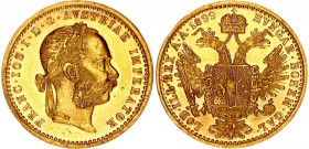 Austria 1 Ducat 1899
KM# 2267; Gold (.986) 3.49 g., 20 mm.; Franz Joseph I; AUNC