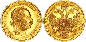 Austria 1 Ducat 1913
KM# 2267; Gold (.986) 3.49 g., 20 mm.; Franz Joseph I; UNC