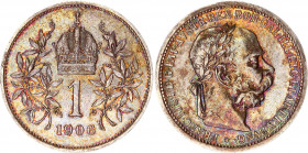 Austria 1 Corona 1906
KM# 2804; Silver; Franz Joseph I; XF with amazing toning