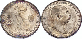 Austria 5 Corona 1908
KM# 2809; Silver; 60th Anniversary of the Franz Joseph I's Reign; UNC