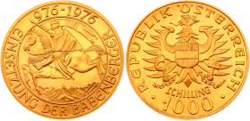 Austria 1000 Shillings 1976 (ND)
KM# 2933; Gold (900) 13.35g.; Babenberg Dynasty Millennium; UNC