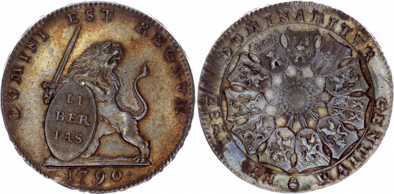 Austrian Netherlands 3 Florin / 3 Gulden 1790
KM# 50; Silver; Insurrection Coin...