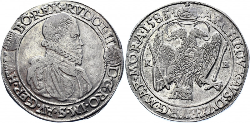 Hungary 1 Taler 1585 KB
Dav. 8066; Silver 28.17 g.; Mint: Kremnitz; Rudolf II (...