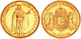 Hungary 10 Korona 1904 KB
KM# 485; ÉH# 1491; H# 2200; Gold (.900) 3.35 g.; Franz Joseph I; Mint: Kremnitz; XF-AUNC