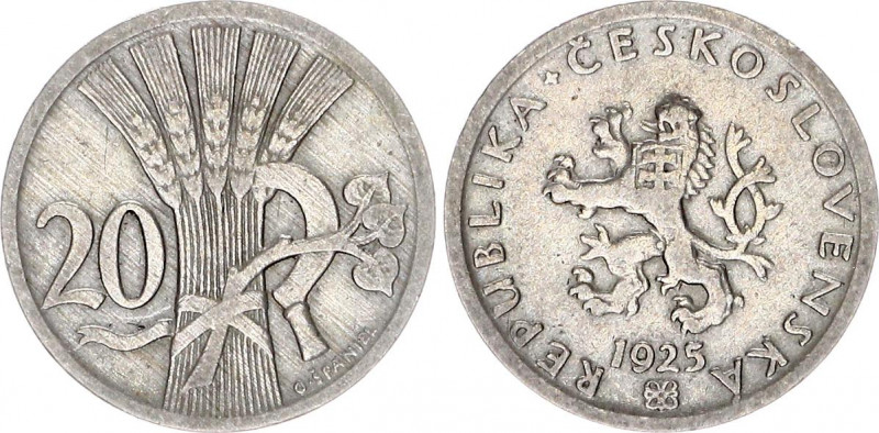 Czechoslovakia 20 Haleru 1925
KM# 1; VF